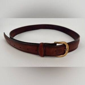Vera Pelle Men's Italian Genuine Leather Belt Brown, Size 35-43